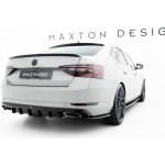 Maxton Design vložka zadního nárazníku ver.2 pro Škoda Superb Mk3, černý lesklý plast ABS, Liftback / Combi | Zboží Auto
