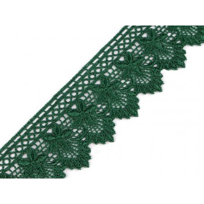 Prima-obchod Vzdušná krajka šíře 55 mm, barva 8 zelená jedle – Zboží Dáma