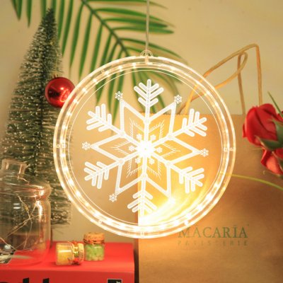 ROSNEK LED 3D sněhová vločka okenní světlo vánoční okno Deco závěsné pohádkové světla