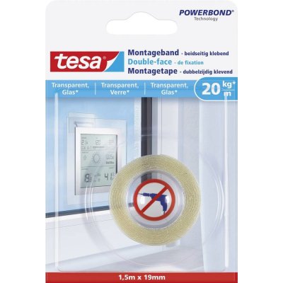 Tesa Powerbond Glass 77740-00000-00 Montážní páska 1.5 m x 19 mm transparentní 1 ks