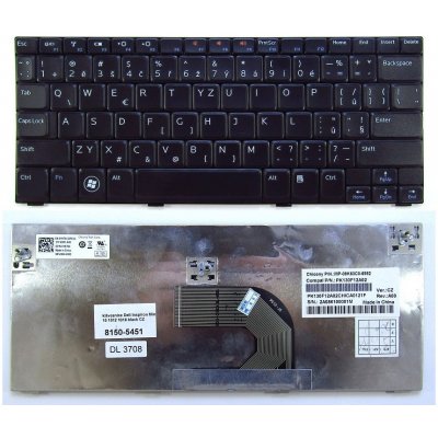 česká klávesnice pro notebook Dell Inspiron Mini 10 1012 1018 černá CZ – Zboží Mobilmania
