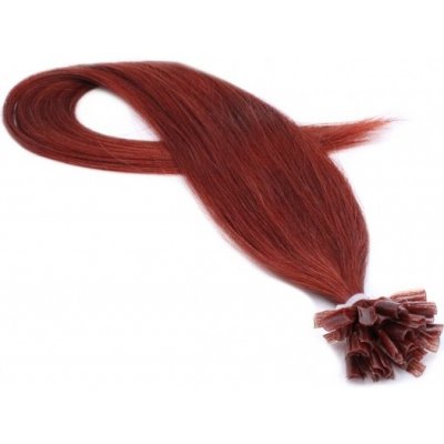 50cm 100% lidské vlasy pro metodu keratin 0,5g/pramen měděná – Zboží Mobilmania