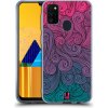 Pouzdro a kryt na mobilní telefon Pouzdro Head Case Samsung Galaxy M21 Swirls Hot ružové