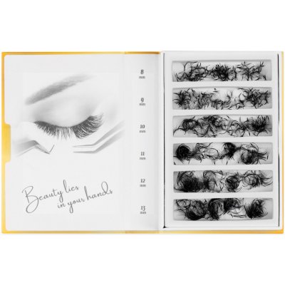 Luxury Lashes Narrow 8D Zakřivení umělých řas: CC, Délka umělých řas: Mix délek 8-13 mm, Tloušťka řas: 007 – Zbozi.Blesk.cz