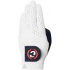 Golfová rukavice Duca del Cosma Elite Pro Sentosa Mens Golf Glove Levá bílá s modrým M/L