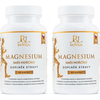 Roveja Magnesium směs hořčíku na 2 měsíce bisglycinát, taurát, malát a citrát 180 kapslí – Hledejceny.cz