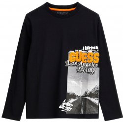 Guess dětské tričko s dlouhým rukávem LS t shirt L3BI19I3Z14 JBLK černá