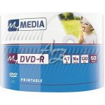 MyMedia DVD-R 4,7MB 16x, printable, spindle, 50ks (69202) – Zboží Živě