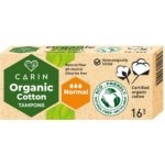 Carin Organic Cotton Normal organické tampony z přírodní bavlny 16 ks – Sleviste.cz