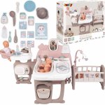 Smoby Domeček pro panenku Large Doll's Play Center Natur D'Amour Baby Nurse trojkřídlý s 23 doplňky (kuchyňka, koupelna, ložnice) – Sleviste.cz