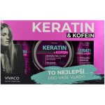 Vivaco Keratin & kofein šampon 200 ml + balzám 200 ml + maska 200 ml dárková sada – Hledejceny.cz