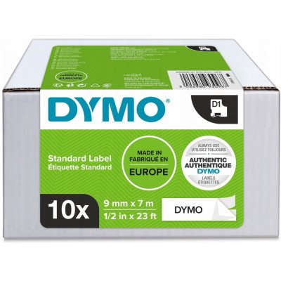 Dymo 40913 černý tisk/bílý podklad, 7m, 9mm – HobbyKompas.cz