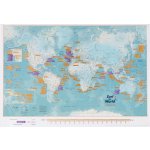 Maps International Surf the World - stírací mapa Varianta: bez rámu v tubusu, Provedení: mapa v tubusu – Hledejceny.cz
