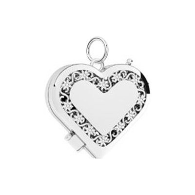 Šperky U Stříbrný otevírací medajlonek srdce NB 4324 – Zboží Mobilmania