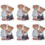 Vánoční dekorační kolíčky na přání / dárky s motivem medvídků – 4x1x5 cm – Zboží Dáma