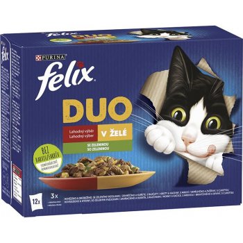 Felix Fantastic Duo Lahodný výběr se zeleninou v želé 12 x 85 g