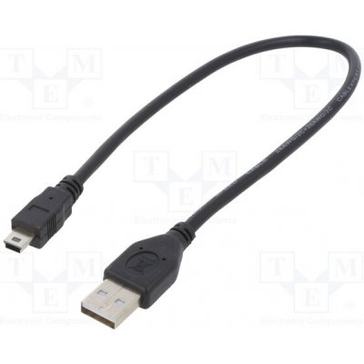 Gembird CCP-USB2-AM5P-1 USB 2.0, USB A vidlice, USB B, mini vidlice, zlacený, 0,3m – Zbozi.Blesk.cz