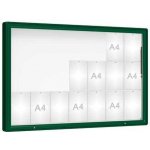 PROCITY Venkovní vitrína model 2000, 21 x A4, sklo, zelená | Zboží Auto