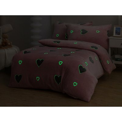 XPOSE Mikroplyš povlečení LOVE Exclusive svítící efekt 70x90 140x200 – Hledejceny.cz