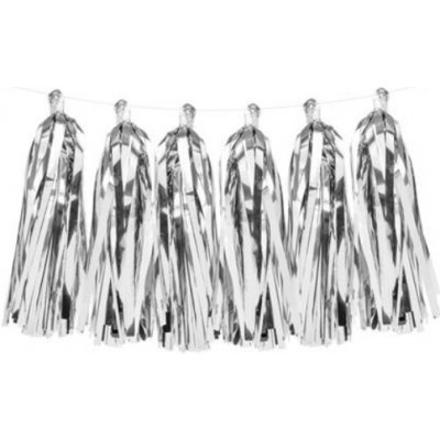 Party Deco Girlanda střapce stříbrné - 150 cm – Zboží Mobilmania
