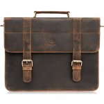 Paolo Peruzzi pánská kožená aktovka vintage tmavě hnědá – Zboží Mobilmania