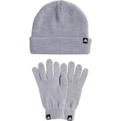adidas dámský set čepice a rukavice Glove + beanie 2 Pcs. Set light grey heather/white Šedá – Hledejceny.cz