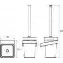 Ravak 10° TD 410 držák s nádobkou a WC štětkou - X07P330