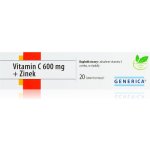 Generica Vitamin C 600 mg + Zinek šumivé 20 tablet – Hledejceny.cz