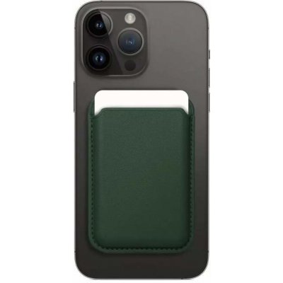 Magnetická peněženka z kompatibilní s Mag Safe pro telefony Apple iPhone tmavě zelená – Zbozi.Blesk.cz