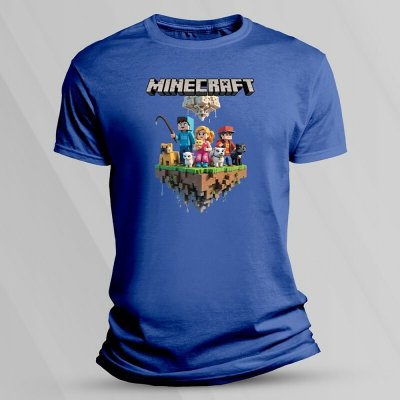 Sandratex dětské tričko s potiskem Minecraft World Královsky modrá – Zbozi.Blesk.cz