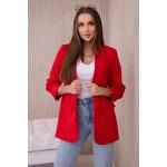 Kesi sako 9709 s elegantní klopou červená – Zboží Dáma