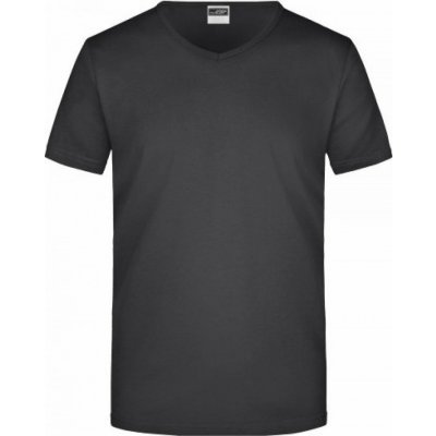 James Nicholson pánské slim-fit tričko do véčka černá – Hledejceny.cz