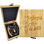 Sablio Dárková sada na víno Ti nejlepší rodiče na světě: 147×168×49 mm – Hledejceny.cz