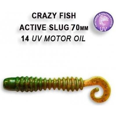 Crazy Fish Active slug 7,1 cm 14 UV Motor oil 8 ks – Hledejceny.cz