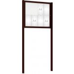 PROCITY Venkovní elegantní vitrína Tradition, 8 x A4, včetně sloupků, hnědá | Zboží Auto