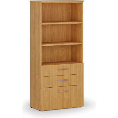 Primo Kancelářská skříň s kombinovanými zásuvkami WOOD, 1781 x 800 x 420 mm, buk – Zboží Mobilmania