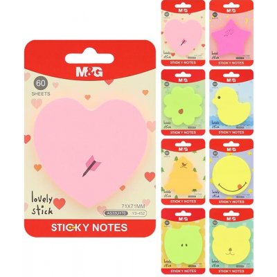 M&G Blok lepící M&G Lovely stick 71x71 mm, 60 listů (8 designů) 455962 – Hledejceny.cz