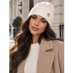 Fashionweek Dámská čepice beanie z viskózy s ozdobným logem S3289 krémová – Hledejceny.cz