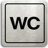 Piktogram Accept Piktogram "WC" (80 × 80 mm) (stříbrná tabulka - černý tisk)