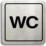 Accept Piktogram "WC" (80 × 80 mm) (stříbrná tabulka - černý tisk) – Zbozi.Blesk.cz