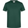 Pánské Tričko Pánské tričko Basic 180 JN790 Zelená tmavá