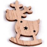 Stoklasa Dřevěný sob k nalepení malý 25x36mm přírodní – Hledejceny.cz
