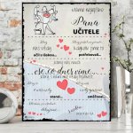 INSPIO Cedulka Dárky pro učitele - Poděkování učiteli - tabulka na stěnu 40x30 pro učitelku – Hledejceny.cz