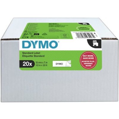 DYMO páska D1 12mm x 7m, černá na bílé, 45013, 20ks - 2231632 – Zboží Živě