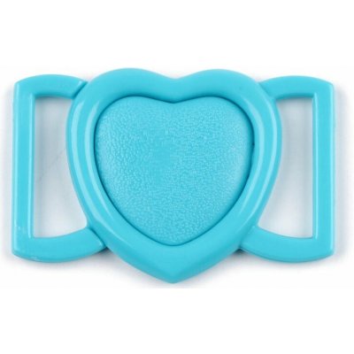 Plavkové zapínání srdce šíře 20 mm plastové - tyrkys (10 pár) – Zboží Dáma