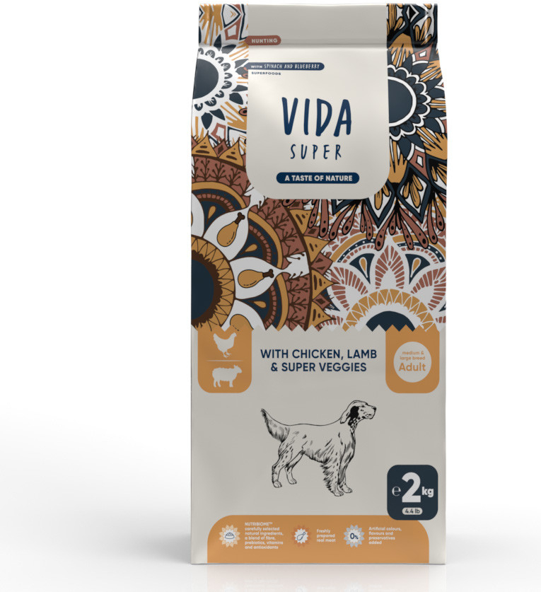 Kraftia Vida Super Dog Adult M/L HUNTING Chicken & Lamb 2 kg