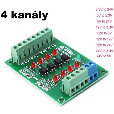 Optočlen s izolací 3.3V/5V/12V/24V napěťový měnič - 3,3V na 24V – Hledejceny.cz