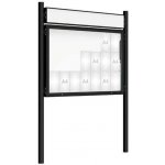 PROCITY Venkovní vitrína model 2000 21x A4, černá, včetně sloupků a záhlaví | Zboží Auto