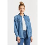 Gant Relaxed Denim shirt modrá – Zboží Mobilmania