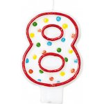 Amscan Dortová svíčka číslo 8 tečky – Zboží Dáma